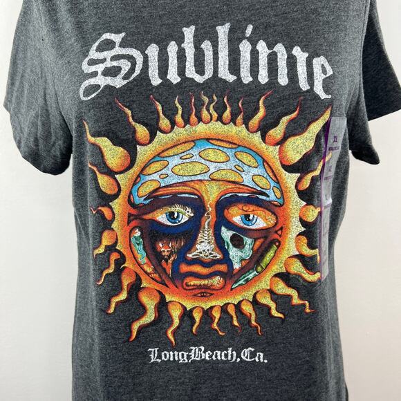 NEW Sublime Charcoal Heather Short Sleeve Graphic Print Casual T-Shirt Size XL - Picture 5 of 6